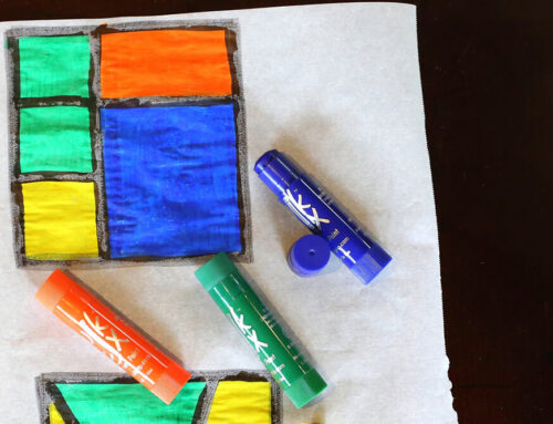 Stained Glass Art with Kwik Stix {FREE printable templates!}